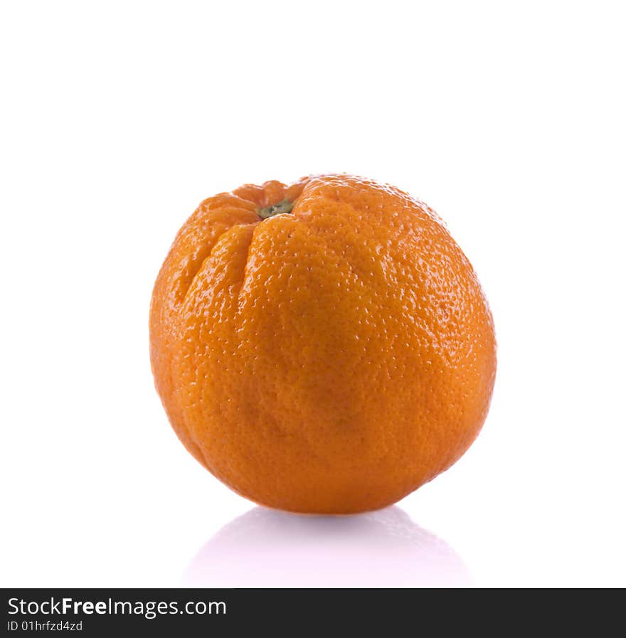 Orange fruit isolated on white background.