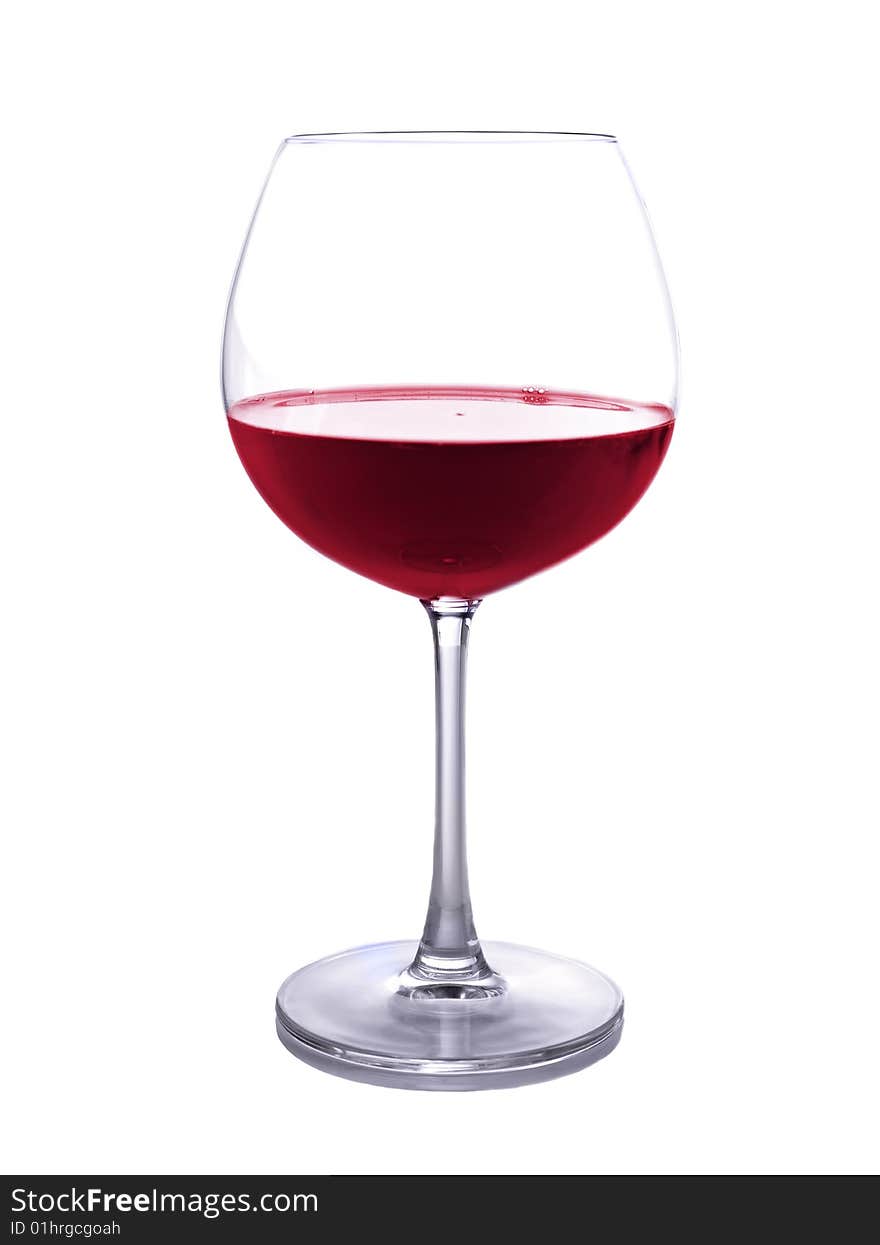 Wineglass isolated on white background.