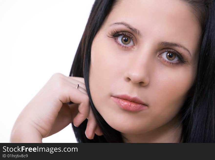 Close-up portrait of sexy woman