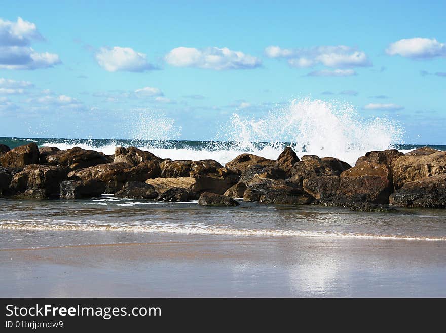 The waves of Mediterranean Sea