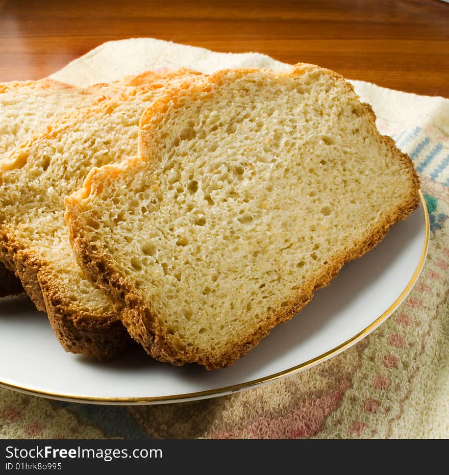 Fresh baked bread ready to eat or serve