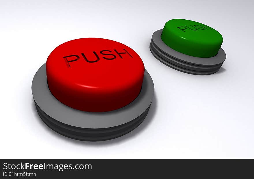 Isolated 3d buttons