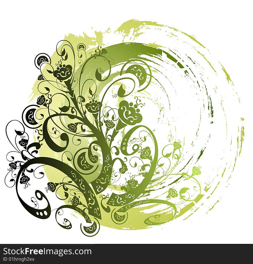 Floral element for design,  illustration