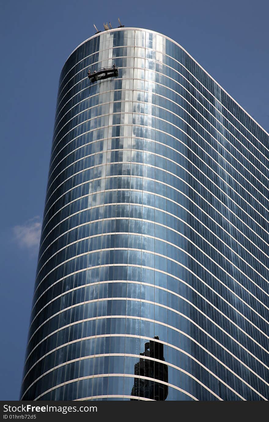 Elegant Houston Tower against blue sky