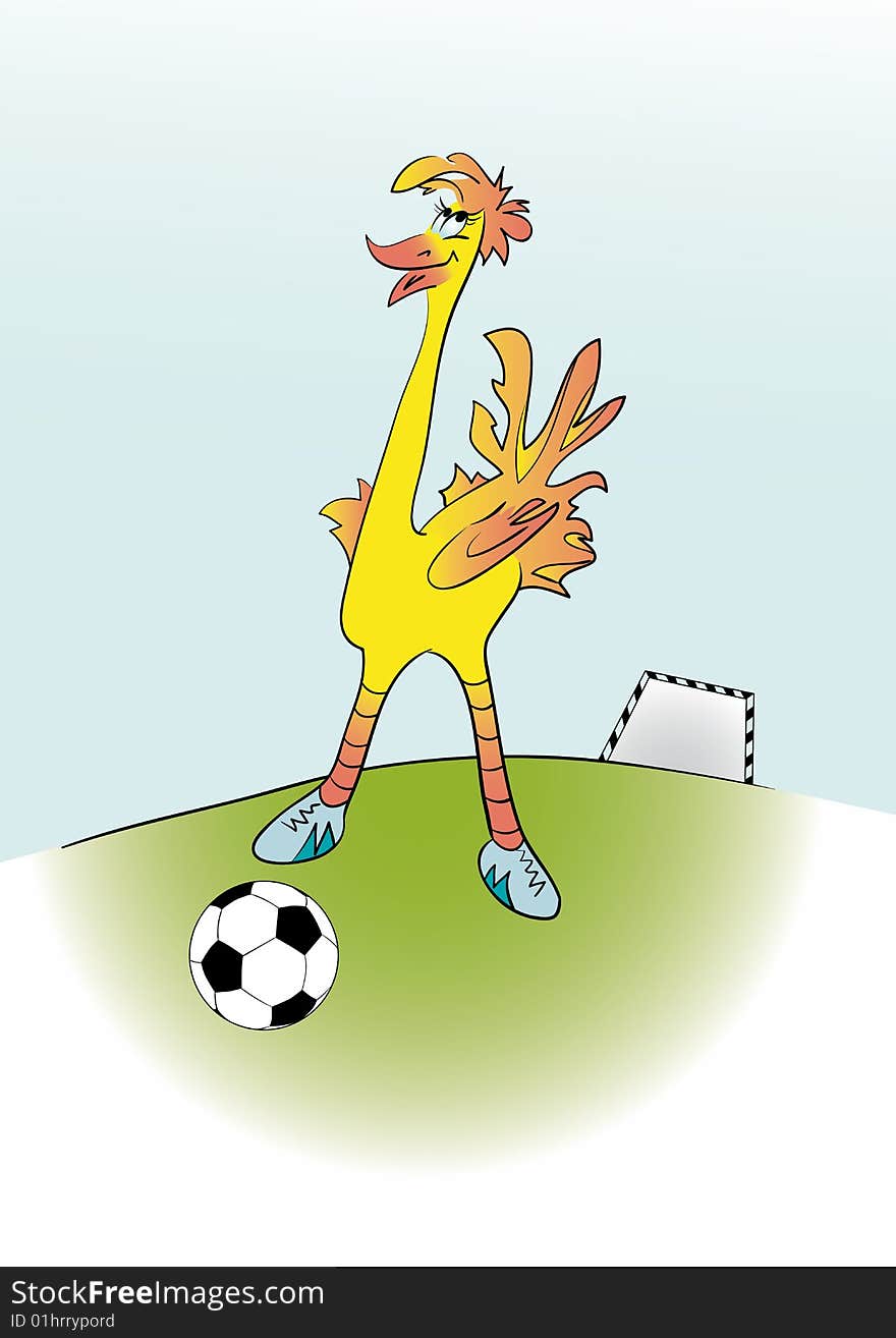 Ostrich Football Player