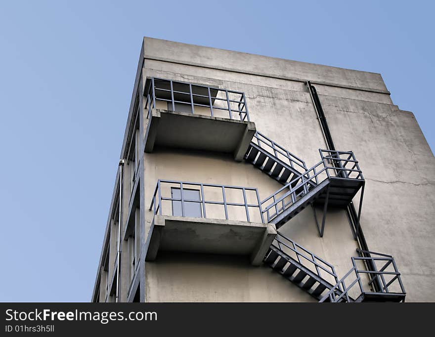 Apartment Building against blue sky