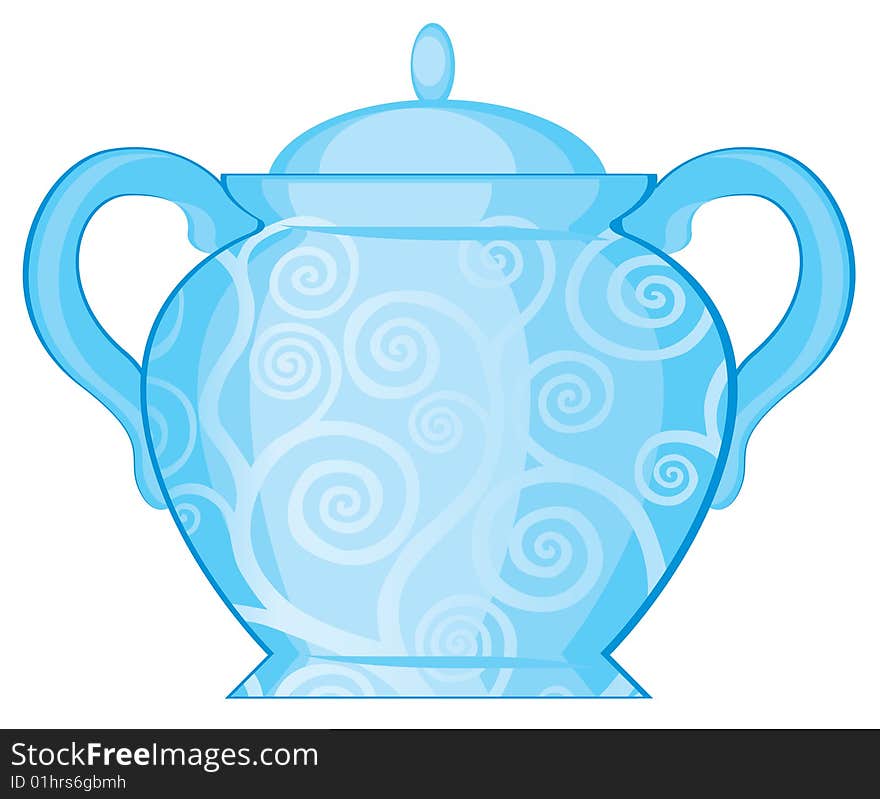 Abstract composition of blue carafe. Abstract composition of blue carafe