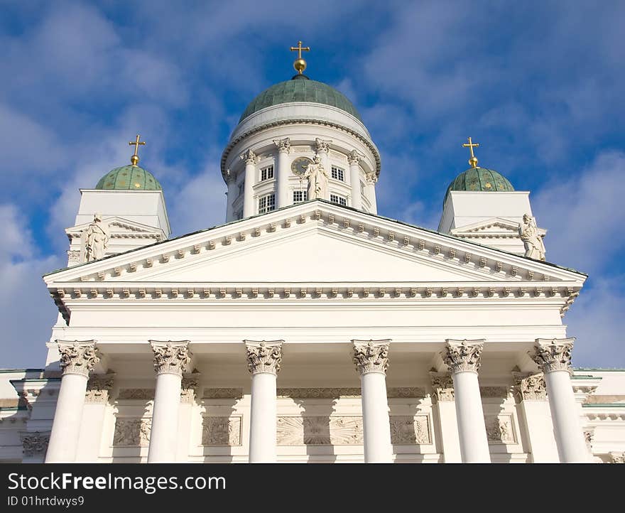 Helsinki Cathedral in the Blue Sky