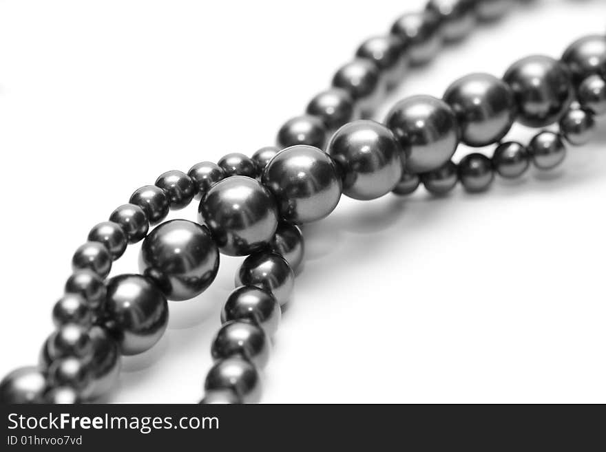 Beads isolated on white background.