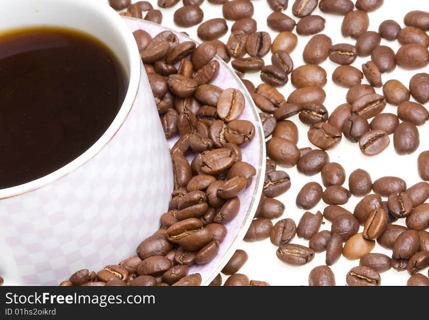 Coffee cup on a white background