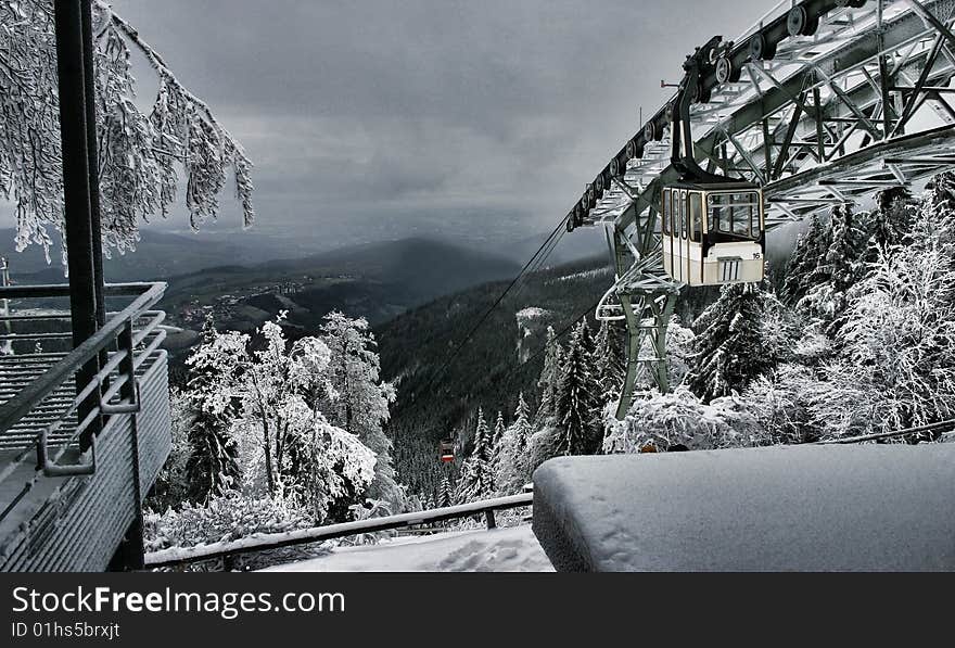 Ski lift in the Black forest