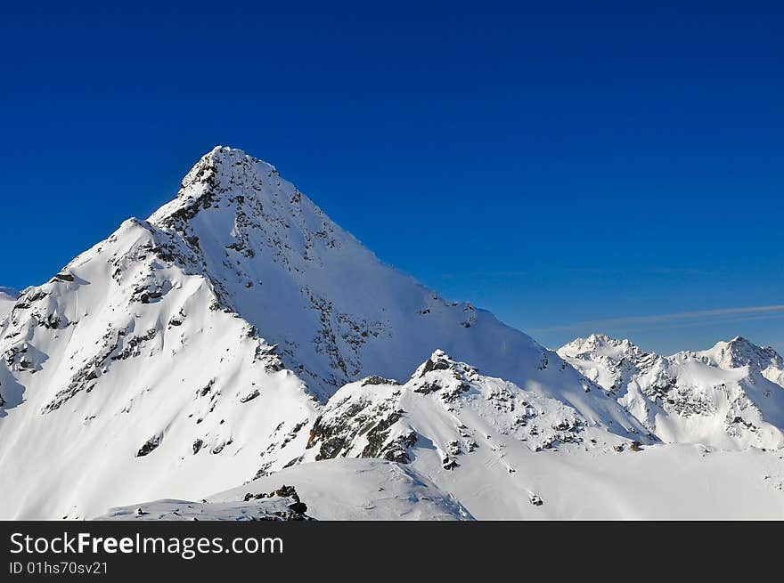 Mountains Over Blue Sky