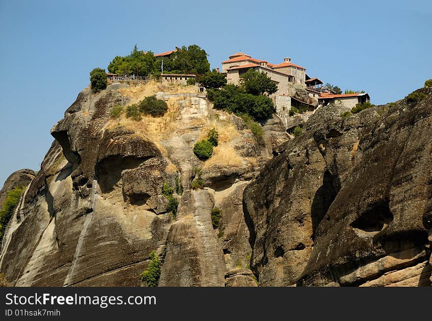 One of the famous Meteora monasteries in Greece. One of the famous Meteora monasteries in Greece