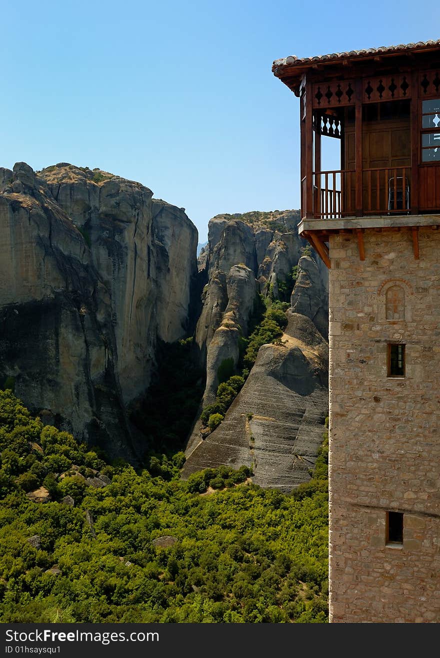 One of the famous Meteora monasteries in Greece. One of the famous Meteora monasteries in Greece