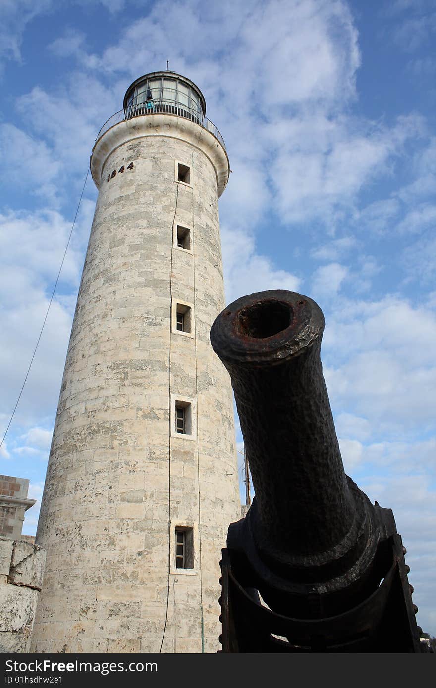 Morro Lighthouse With A Big Cannon