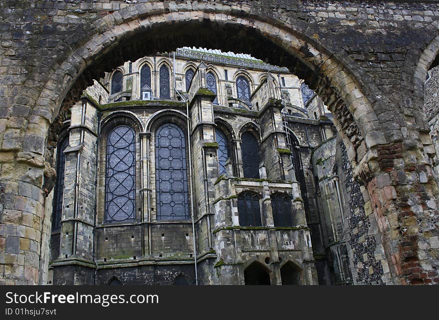 Ancient ruins of a church in England