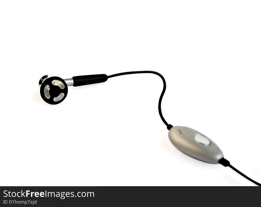 Earphone on white background with clipping path. Earphone on white background with clipping path.