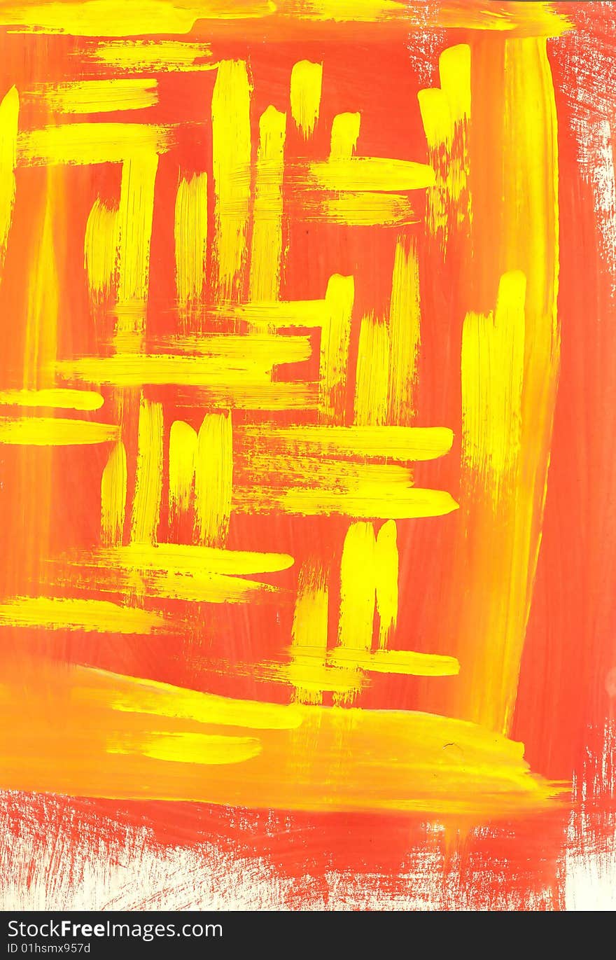 Bright painting red and yellow