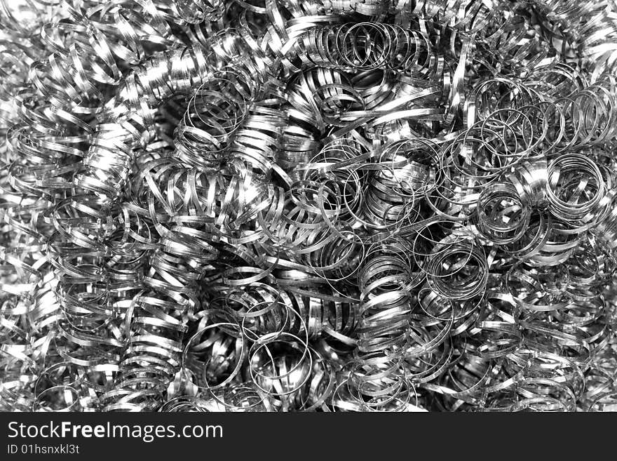 A close-up of the texture of steel wire wool