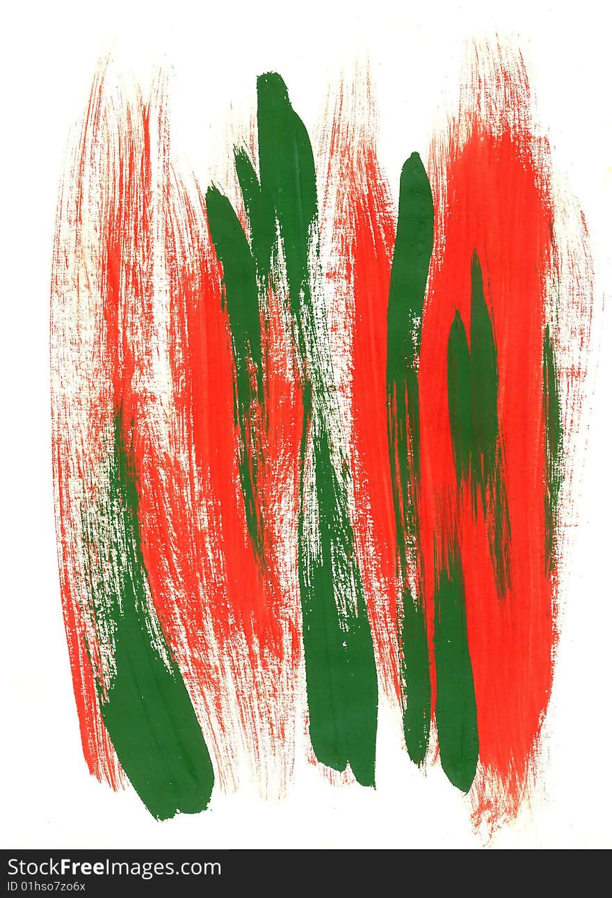 Red And Green Brush