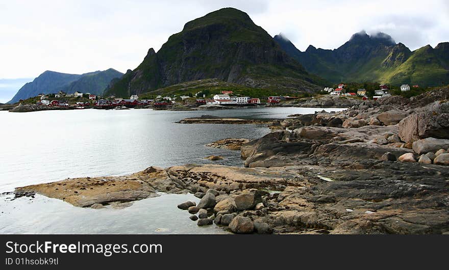 Fjord shoreline in Norway