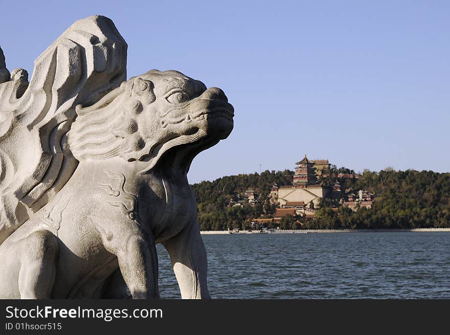 Statue and the landscape