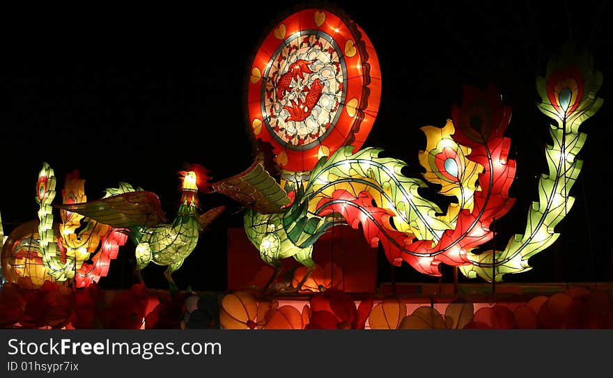 The festival lanterns are exhibited during the Chinese New Year(Spring Festival) and Lantern Festival. The festival lanterns are exhibited during the Chinese New Year(Spring Festival) and Lantern Festival.