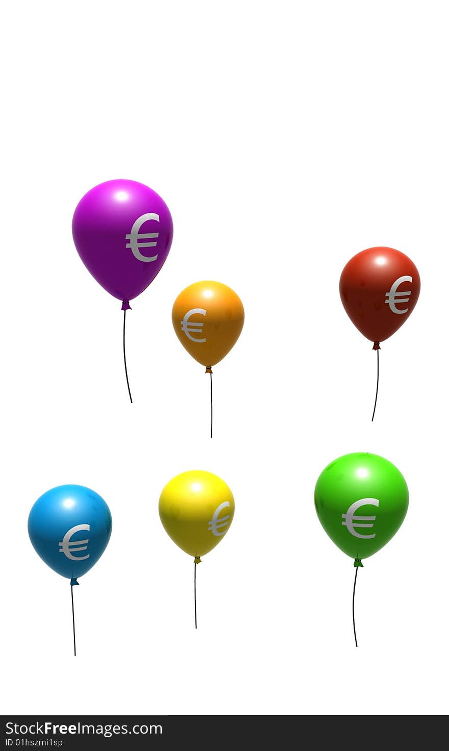 Balloons with euro symbols