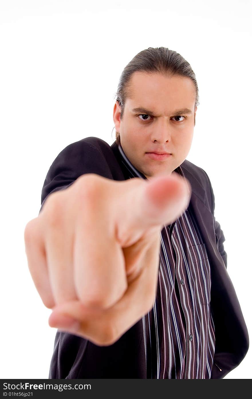 Man Pointing Towards Camera