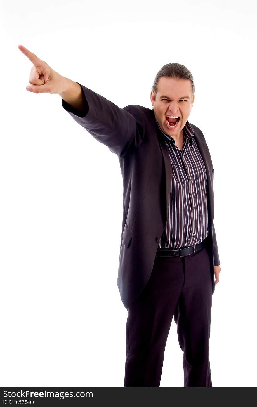 Disappointed Businessman Pointing