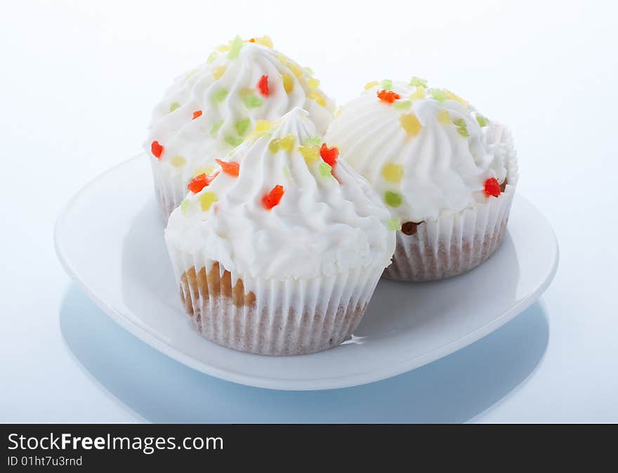 Cake on a white background