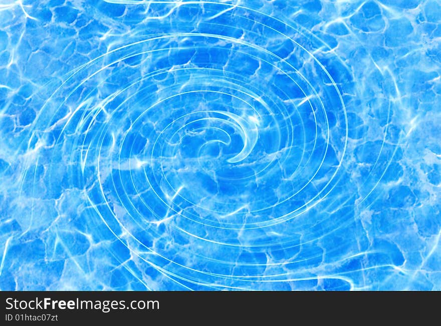 Abstract background of blue water