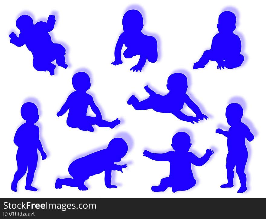 Baby silhouettes