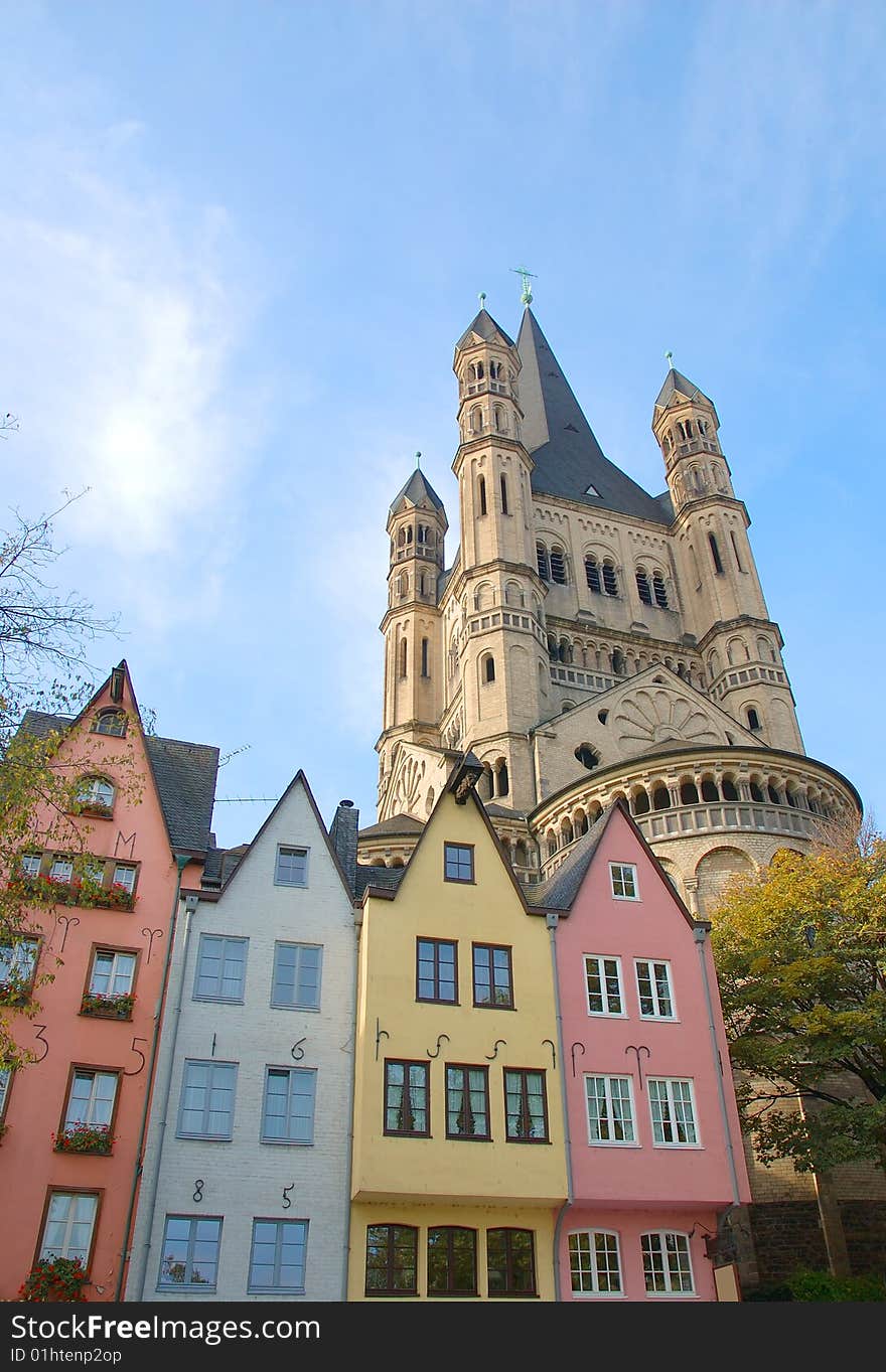 Old buildings and church