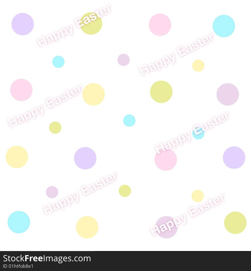 Happy easter letters on colorful polka dots background. easter seamless pattern. Happy easter letters on colorful polka dots background. easter seamless pattern