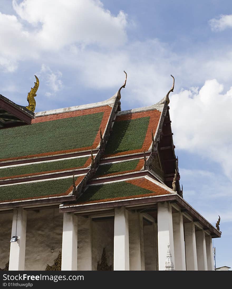 Buddhist temple under the blue sky, bangkok, thailand. Buddhist temple under the blue sky, bangkok, thailand.