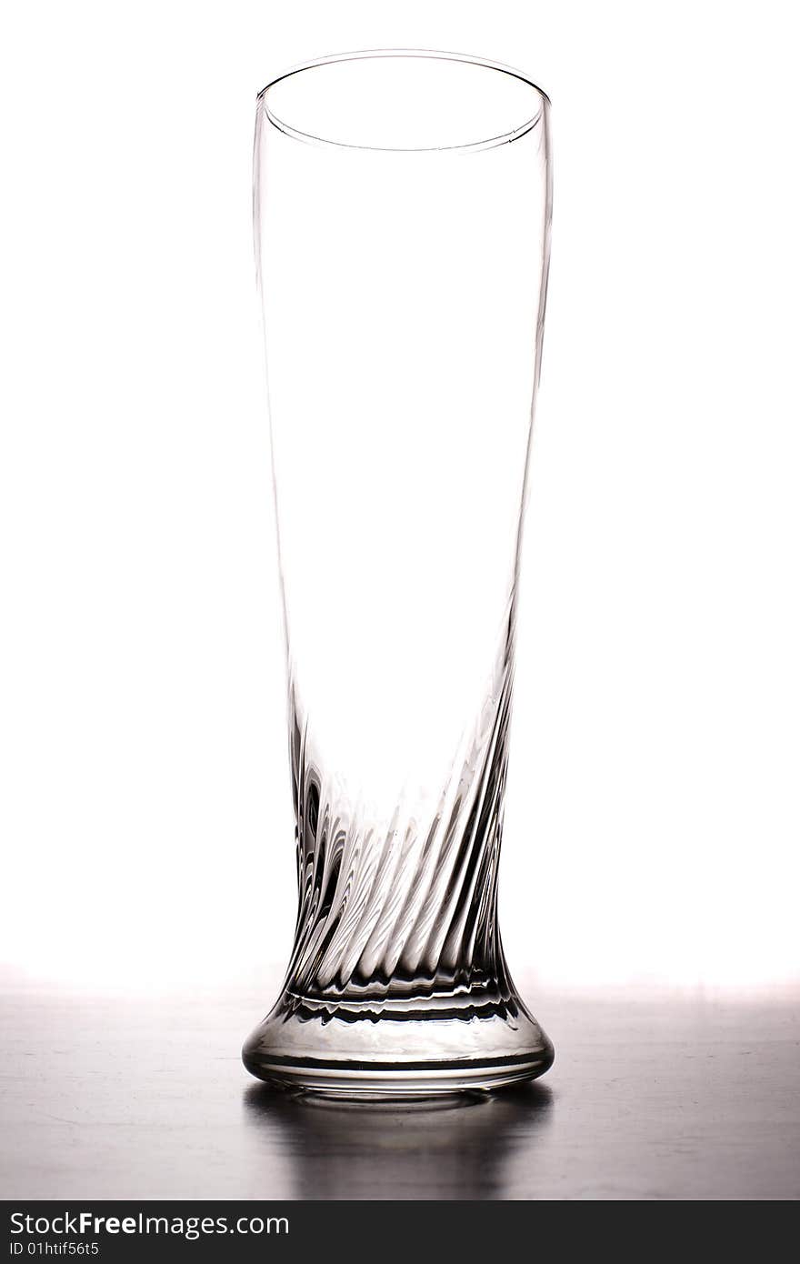 Water Glass On White