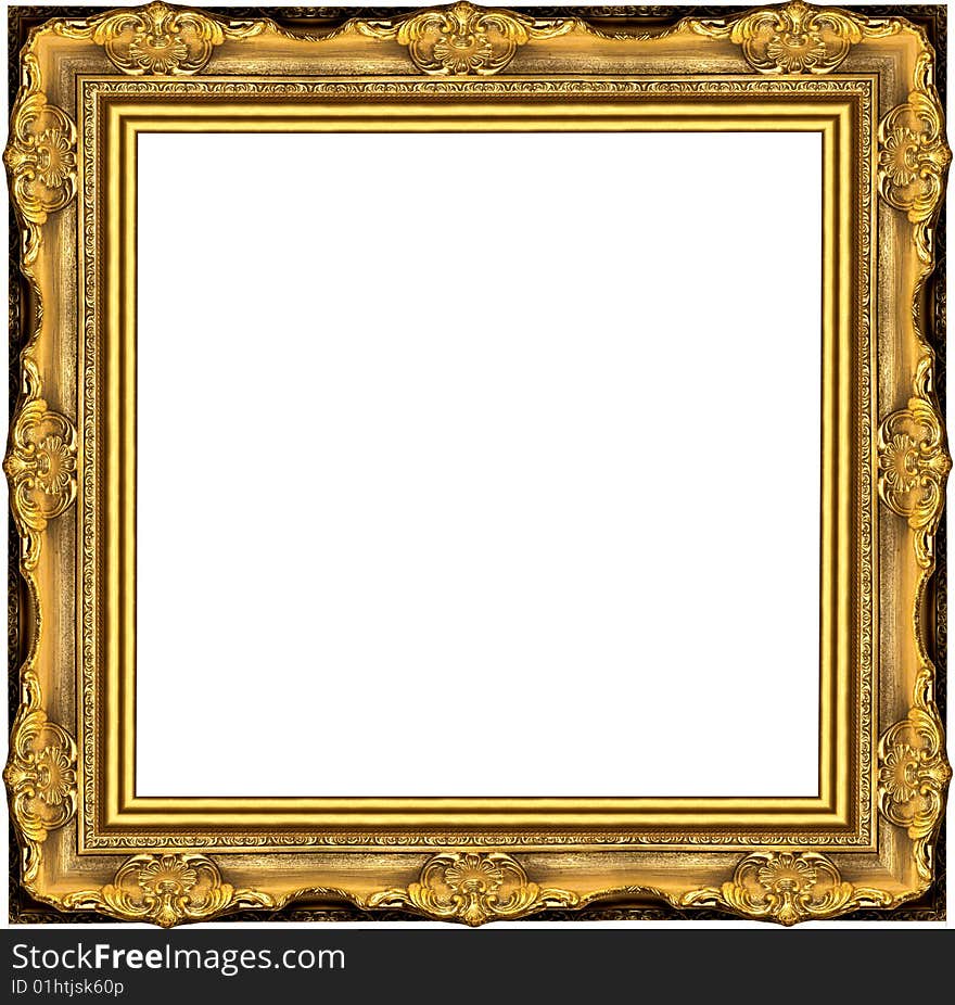 A picture frame on a white