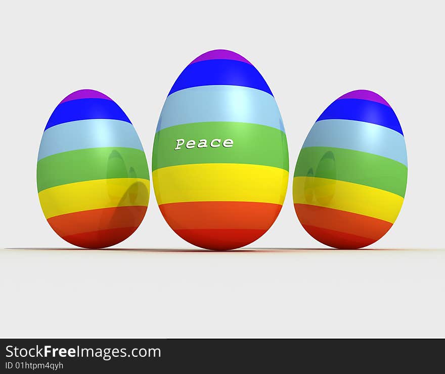 Peace easter eggs