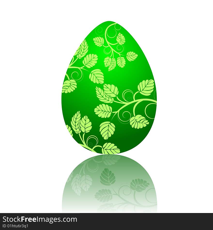 Floral easter egg