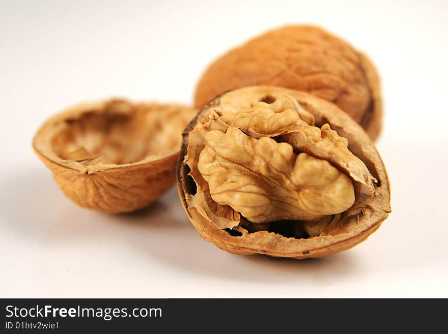 Walnut isolated on white background. Walnut isolated on white background