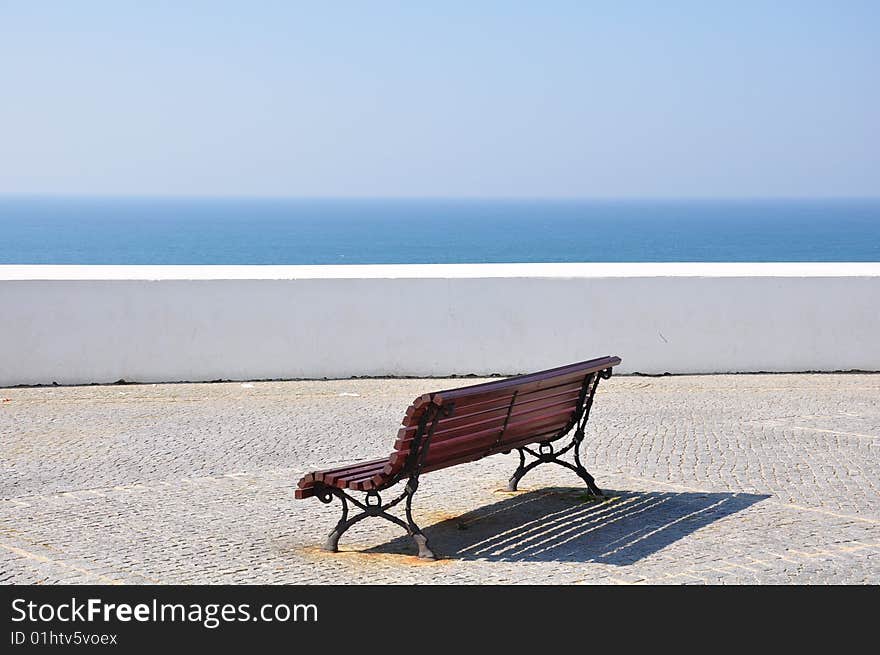 Available bench with beautifull view to the atlantic sea. Available bench with beautifull view to the atlantic sea.