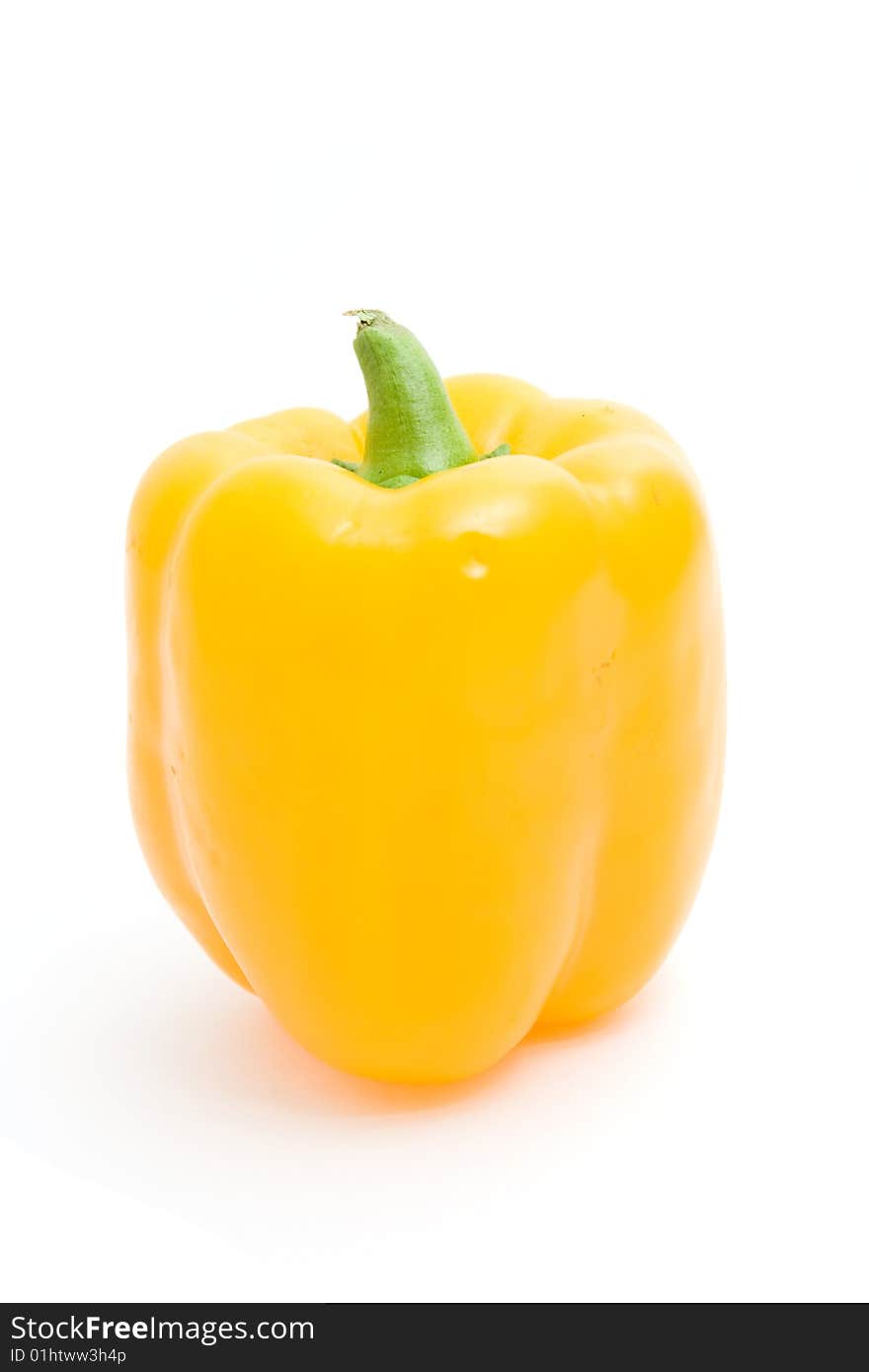 Yellow pepper isolated on white