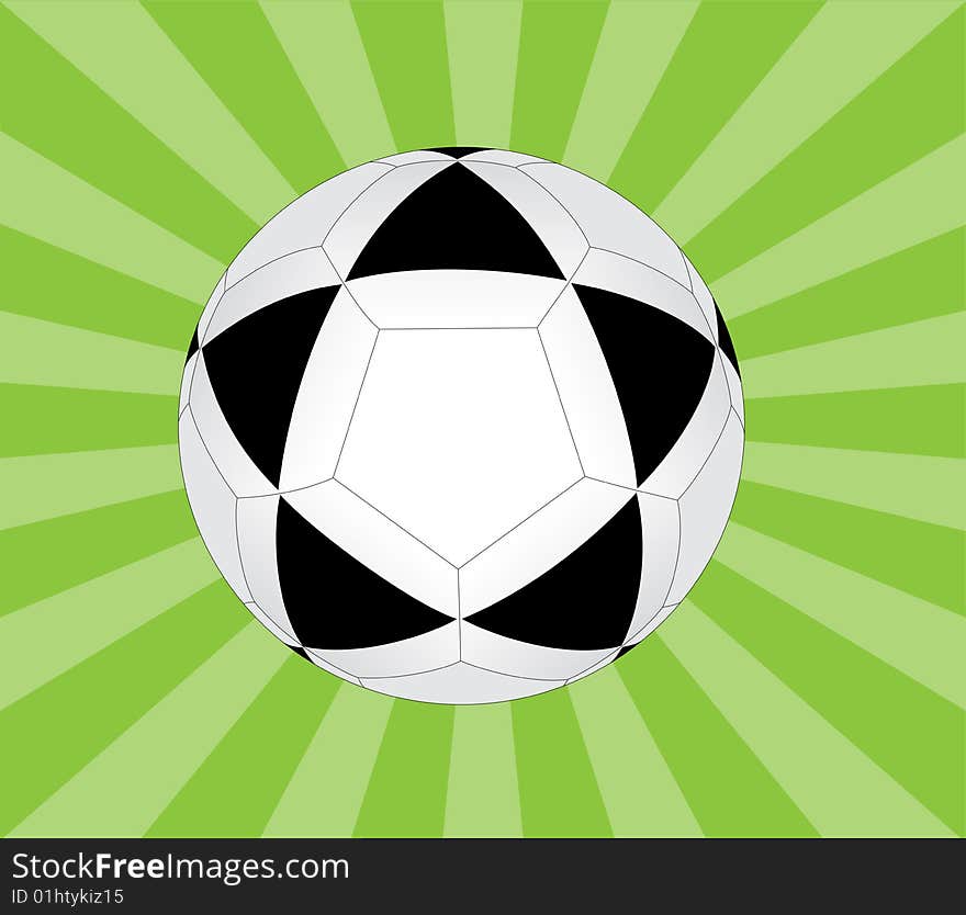 Soccer ball with rays