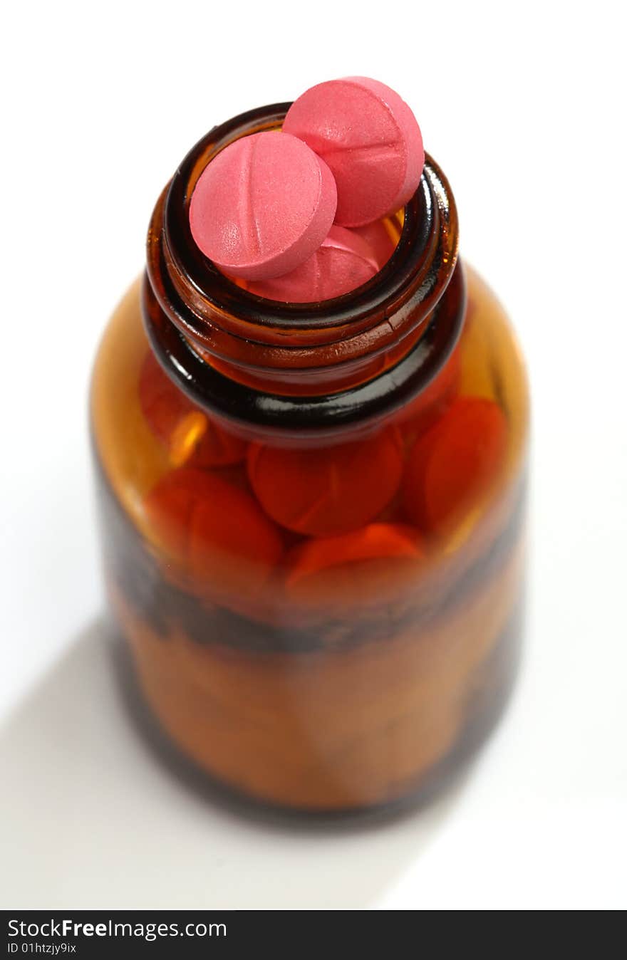 Medicine pills in a bottle, from my pharmacy series