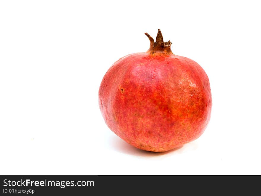 Red fresh fruit isolated on white