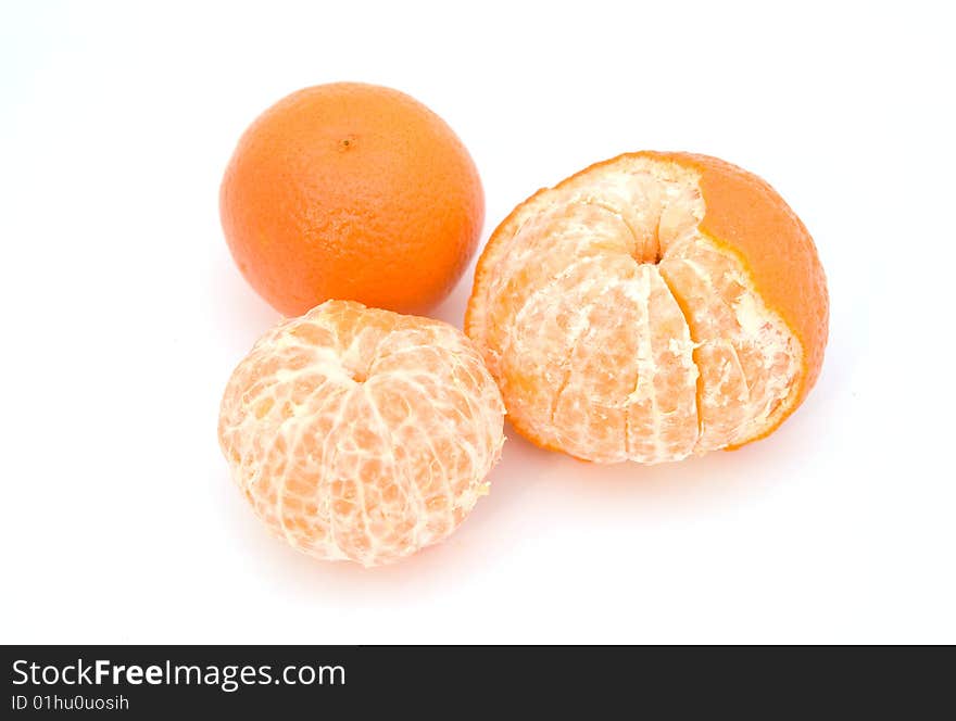 Orange mandarin isolated on white