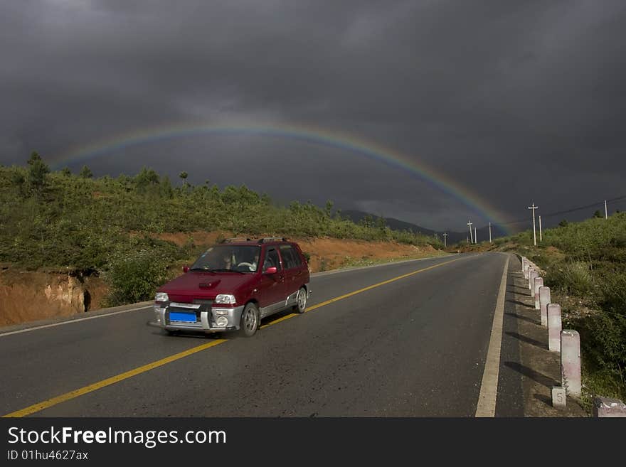 Somewhere over the rainbow... Yunnan China. Somewhere over the rainbow... Yunnan China