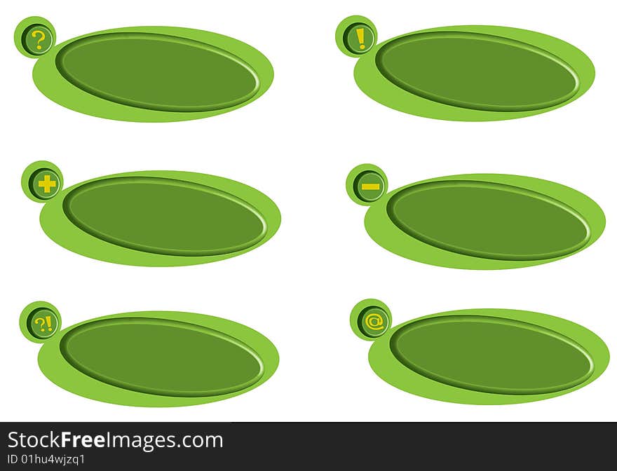 Illustration of abstract green buttons