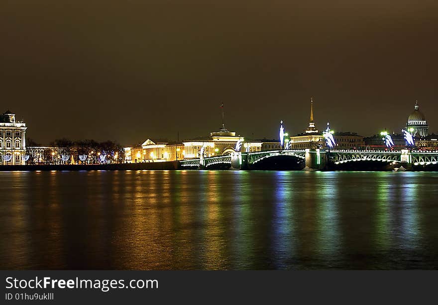 St.-Petersburg, the bridge, night